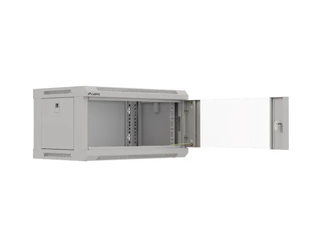 LANBERG RACKOVÁ SKŘÍŇ 19" NÁSTĚNNÁ 4U/540X350 (FLAT PACK) S PROSKLENÝMI DVEŘMI ŠEDÁ