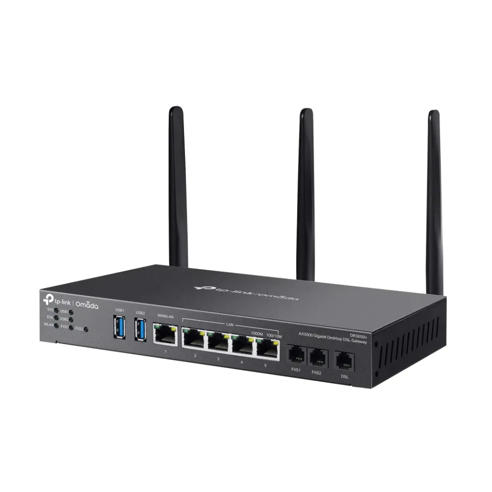 TP-Link DR3650V Omada AX3000 Wi-Fi 6 Gigabit Desktop DSL Gateway