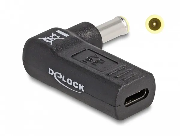Delock Adaptér na kabel na nabíjení laptopu, ze zásuvky USB Type-C na zástrčku S (60013)