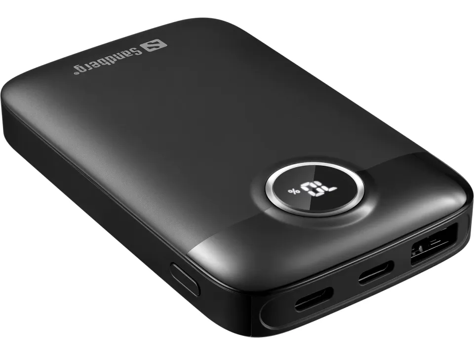 Sandberg SemiSolidState Powerbank 5000 mAh PD20W, kompaktní powerbanka, černá