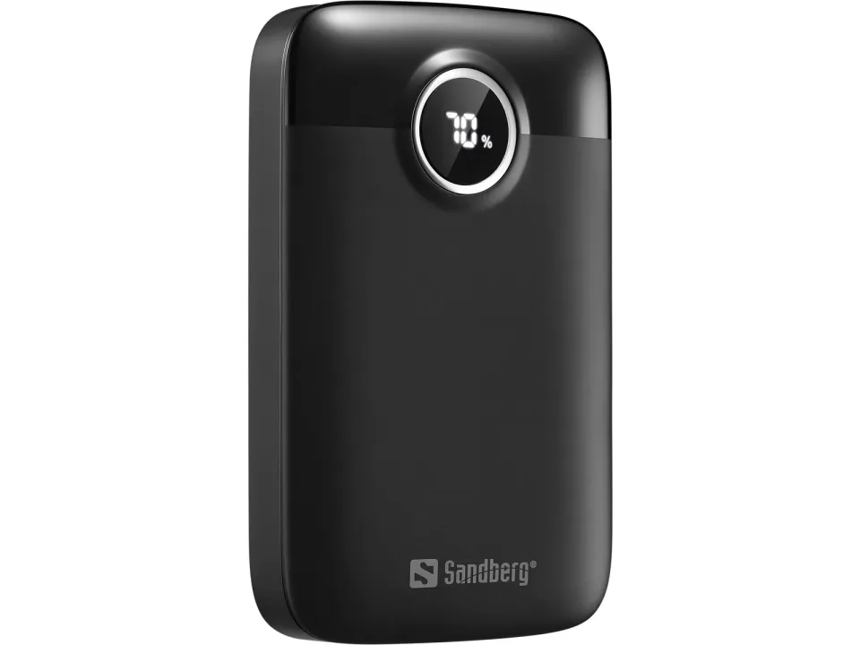 Sandberg SemiSolidState Powerbank 5000 mAh PD20W, kompaktní powerbanka, černá