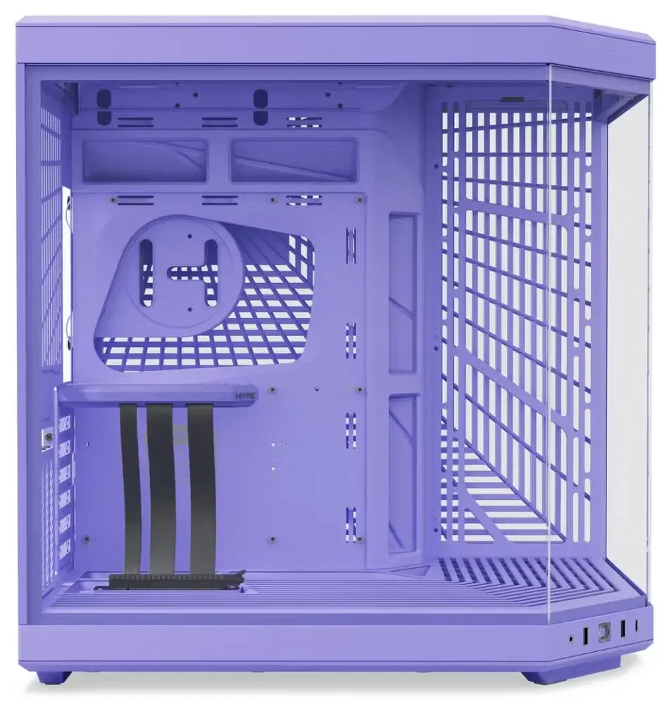 HYTE skříň Y70 Taro Milk / levé a přední sklo / Riser PCIe 4.0 / bez zdroje / 1x USB-C / 2x USB-A