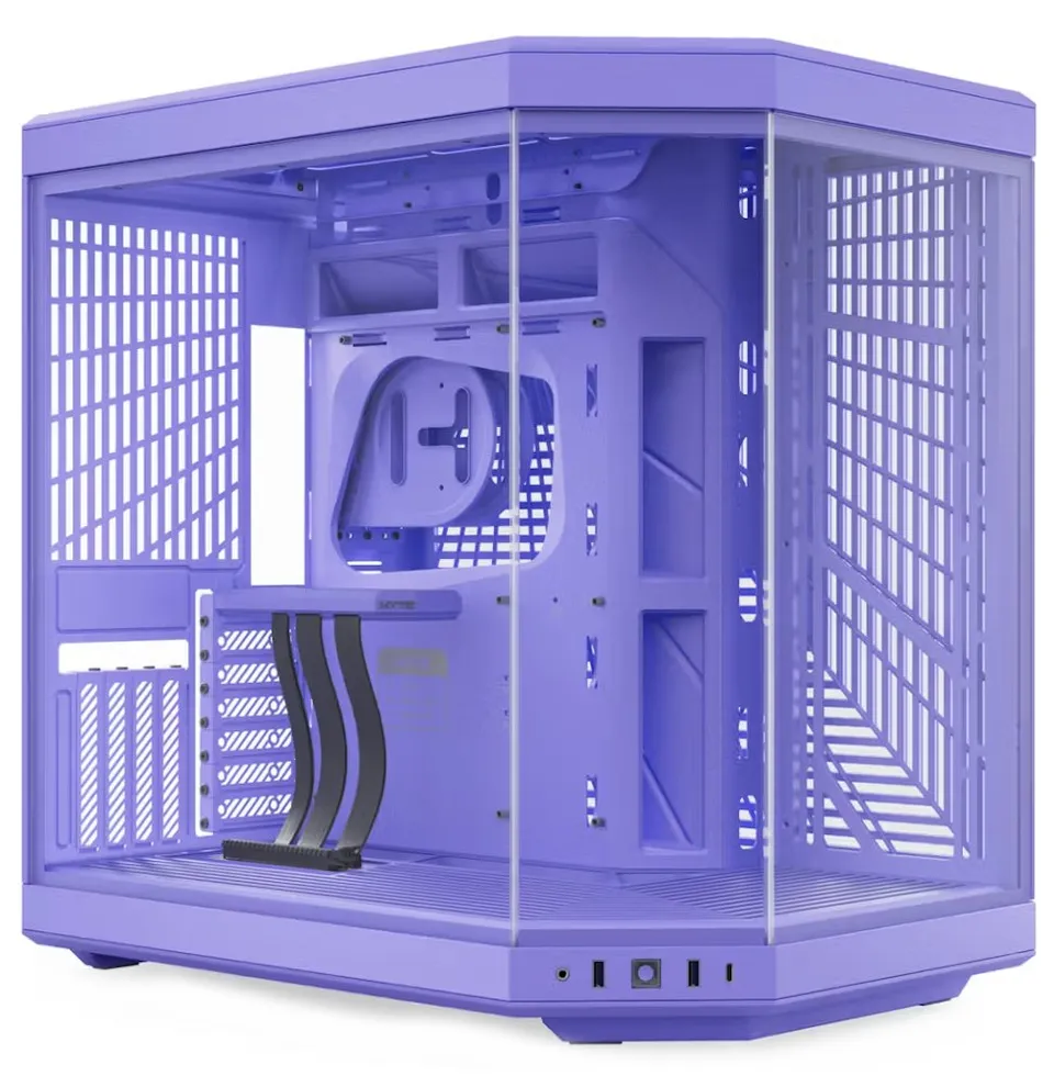 HYTE skříň Y70 Taro Milk / levé a přední sklo / Riser PCIe 4.0 / bez zdroje / 1x USB-C / 2x USB-A