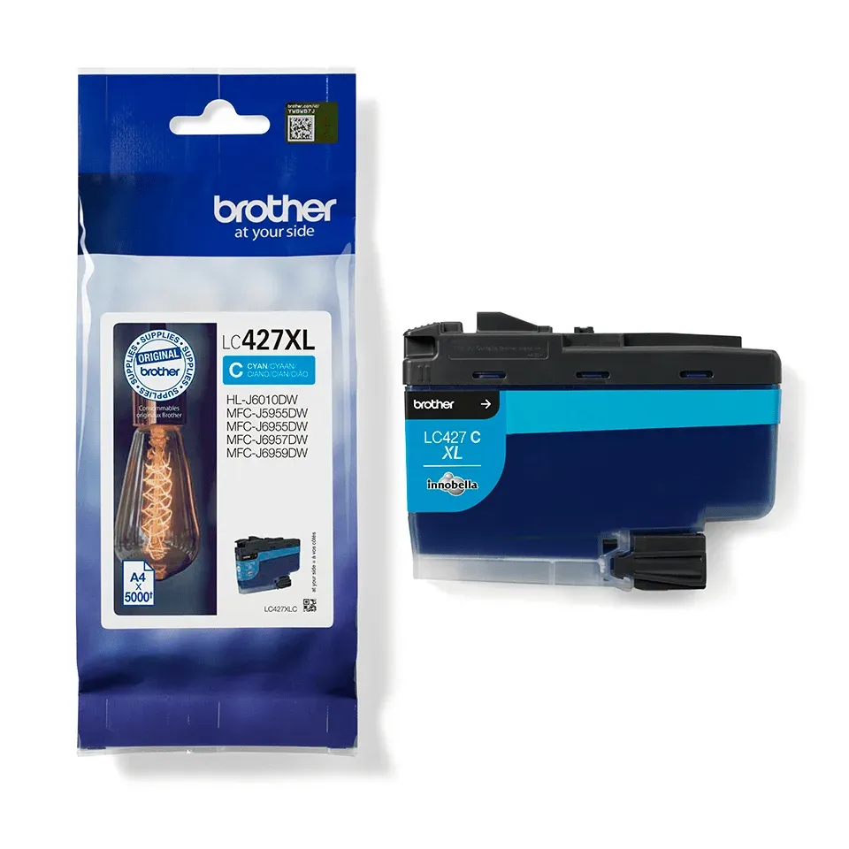 Brother LC-427XLC (inkoust cyan, 5000 str., ISO / IEC 24711)