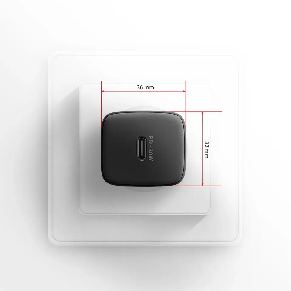 AXAGON ACU-PD30, Sil nabíječka do sítě 30W, 1x port USB-C, PD3.0/PPS/QC4+/SFC/AF