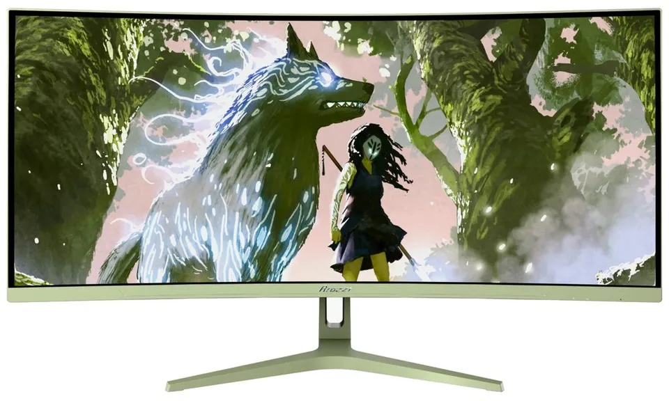 AROZZI NOVA herní monitor 34" 34T2K165 Forest Green/ LED/ 3440x1440/ 165Hz/ VA/ 4000:1/ 1ms/ 2xHDMI/ 2xDP/ mech. zelený