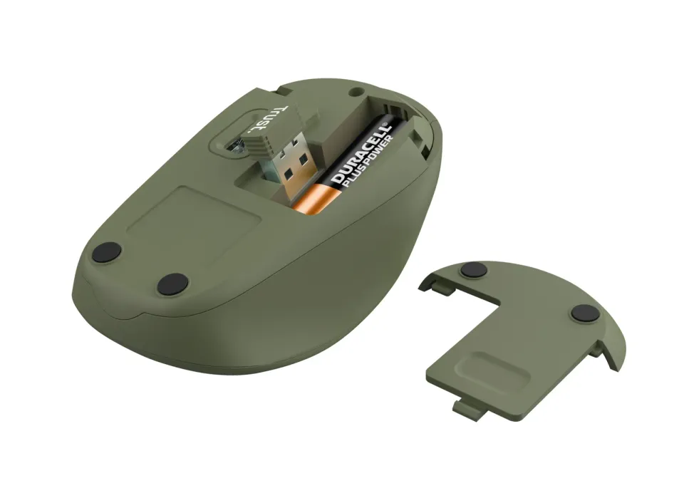 TRUST myš Yvi+ Wireless Mouse Eco Green, zelená