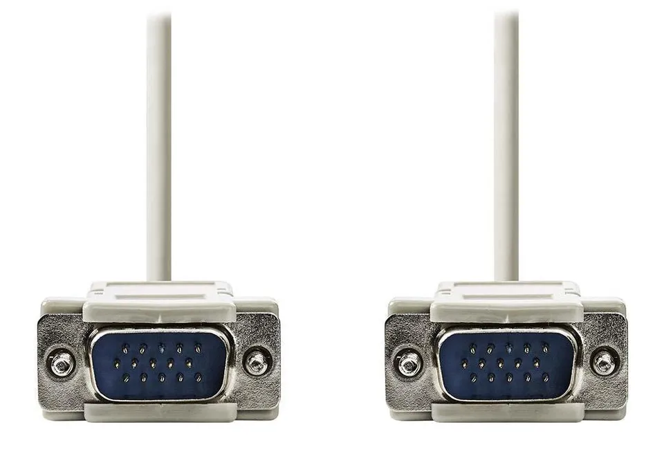 NEDIS kabel VGA (D-SUB)/ zástrčka VGA - zástrčka VGA/ slonovinová/ 2m