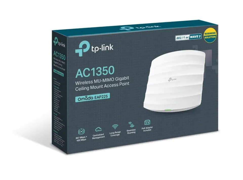 TP-LINK EAP225 Wireless AC1350 Mbit/s bezdrátový dvoupásmový gigabitový stropní Access Point