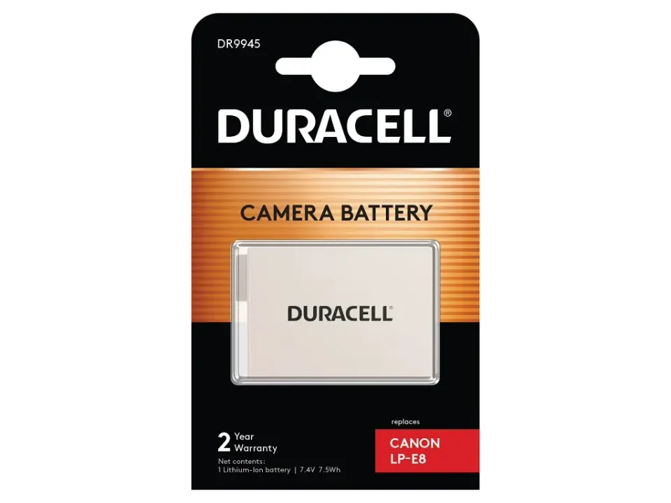 DURACELL Baterie - DR9945 pro Canon LP-E8, černá, 1020 mAh, 7.4V