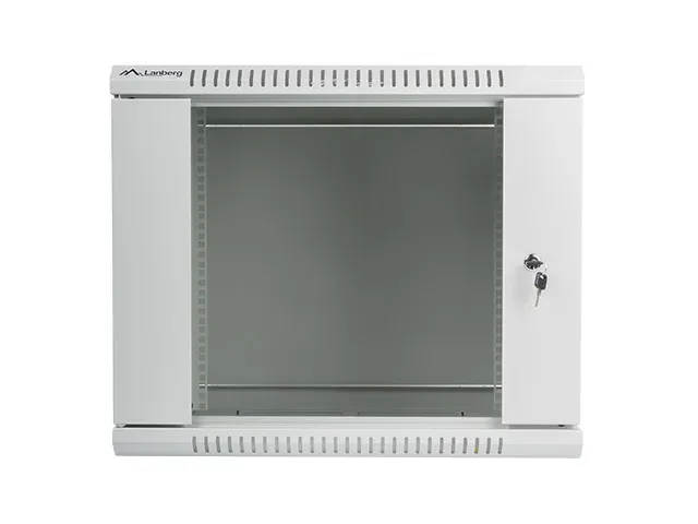 Nástěnný rack 19'' 9U 600X450mm šedý flat pack