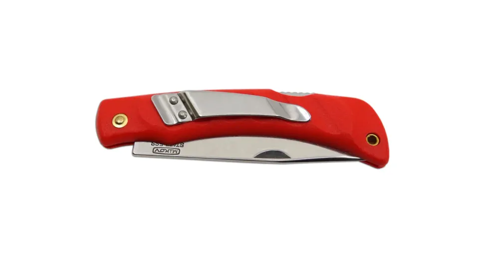 Kapesní zavírací nůž CROCODILE s klipem 243-NH-1 SPONA barevné provedení červená