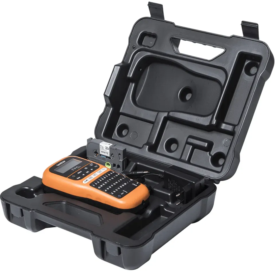 BROTHER tiskárna štítků PT-E110VP - 12mm, pásky TZe - popisovač - pro elektrikáře - s kufrem