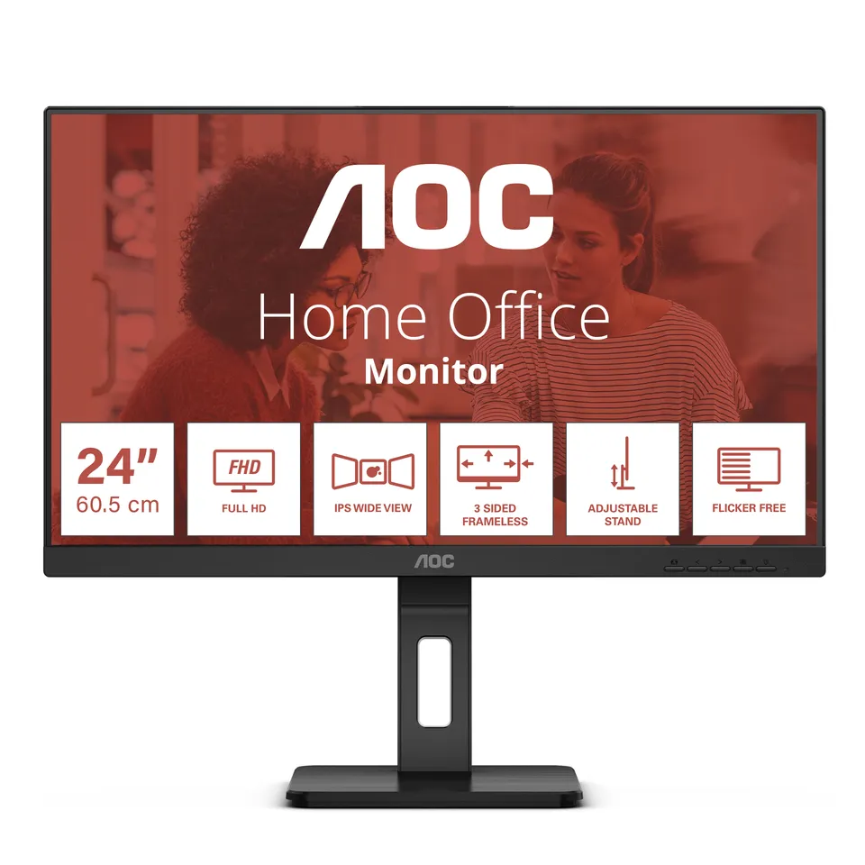 AOC LCD 24E3QAF 23,8" IPS/1920x1080@75Hz/4ms/300cd/VGA/HDMI/DP/Repro/Pivot/HAS/V