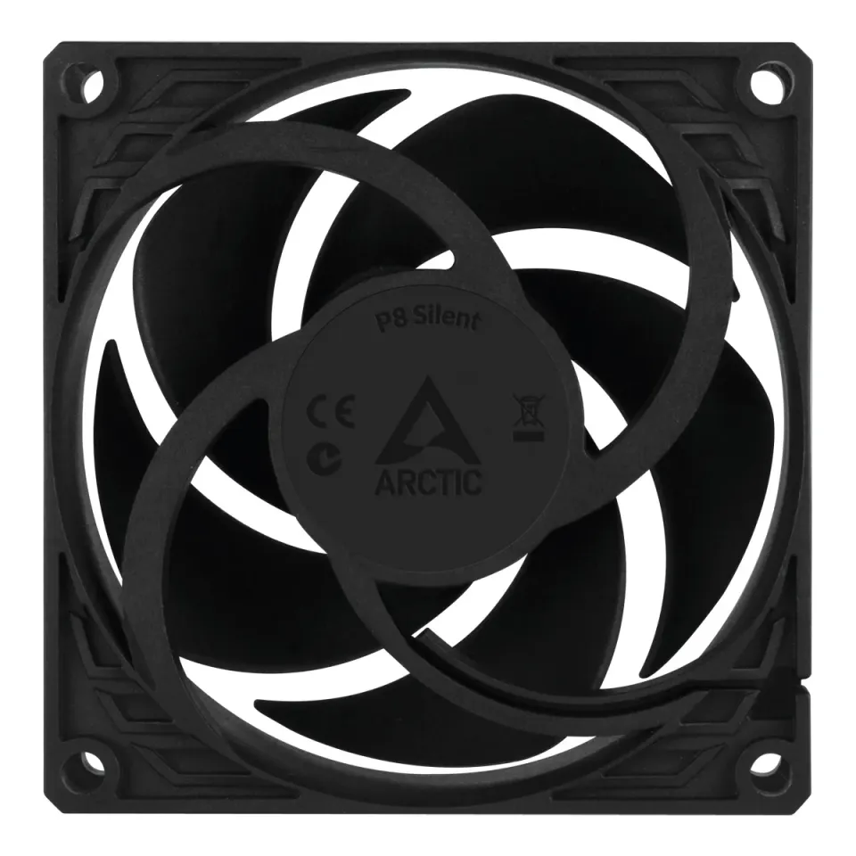 ARCTIC ventilátor P8 Silent, 80mm, 3pin, černá