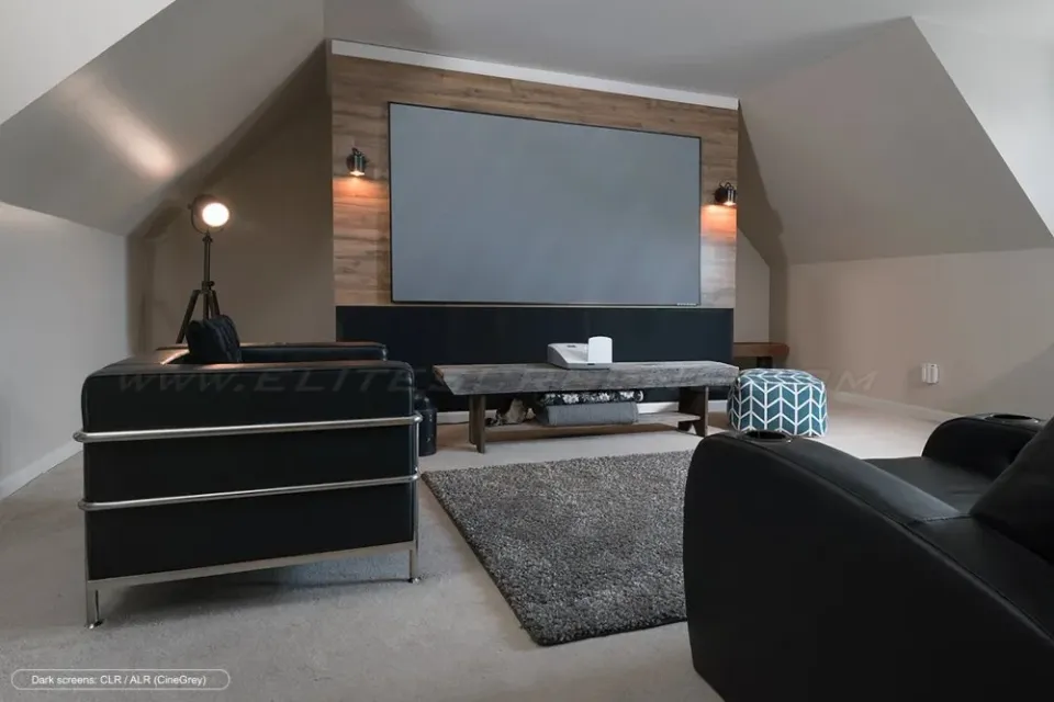 ELITE SCREENS plátno v pevném rámu 100" (254cm)/ 16:9/ 124,6×221,5cm/ CLR3/ bezrámové/ pro UST projektory