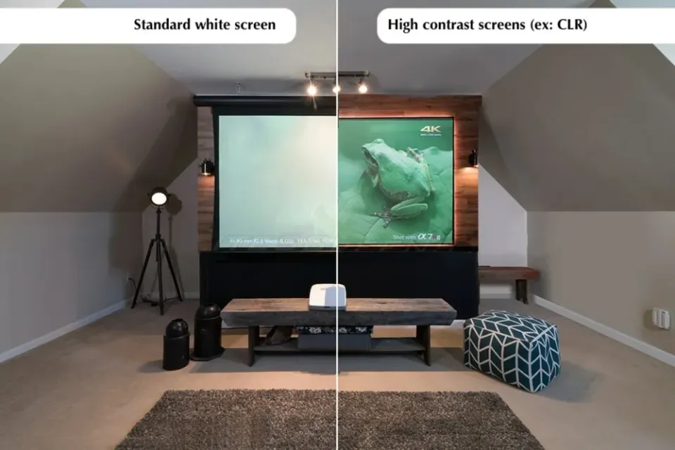 ELITE SCREENS plátno v pevném rámu 100" (254cm)/ 16:9/ 124,6×221,5cm/ CLR3/ bezrámové/ pro UST projektory