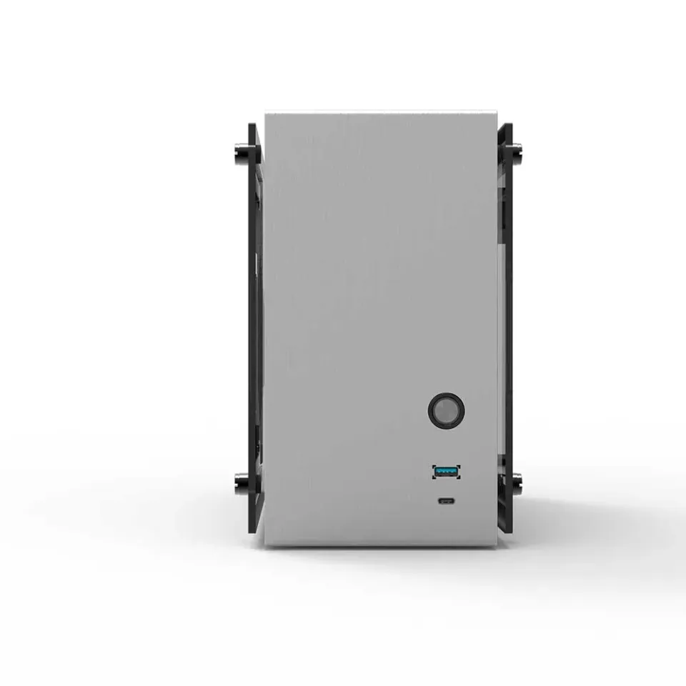 Zalman skříň M2 Mini / mini tower / ITX / 80 mm fan / USB 3.0 / USB 3.1 / riser card / prosklené bočnice / stříbrná