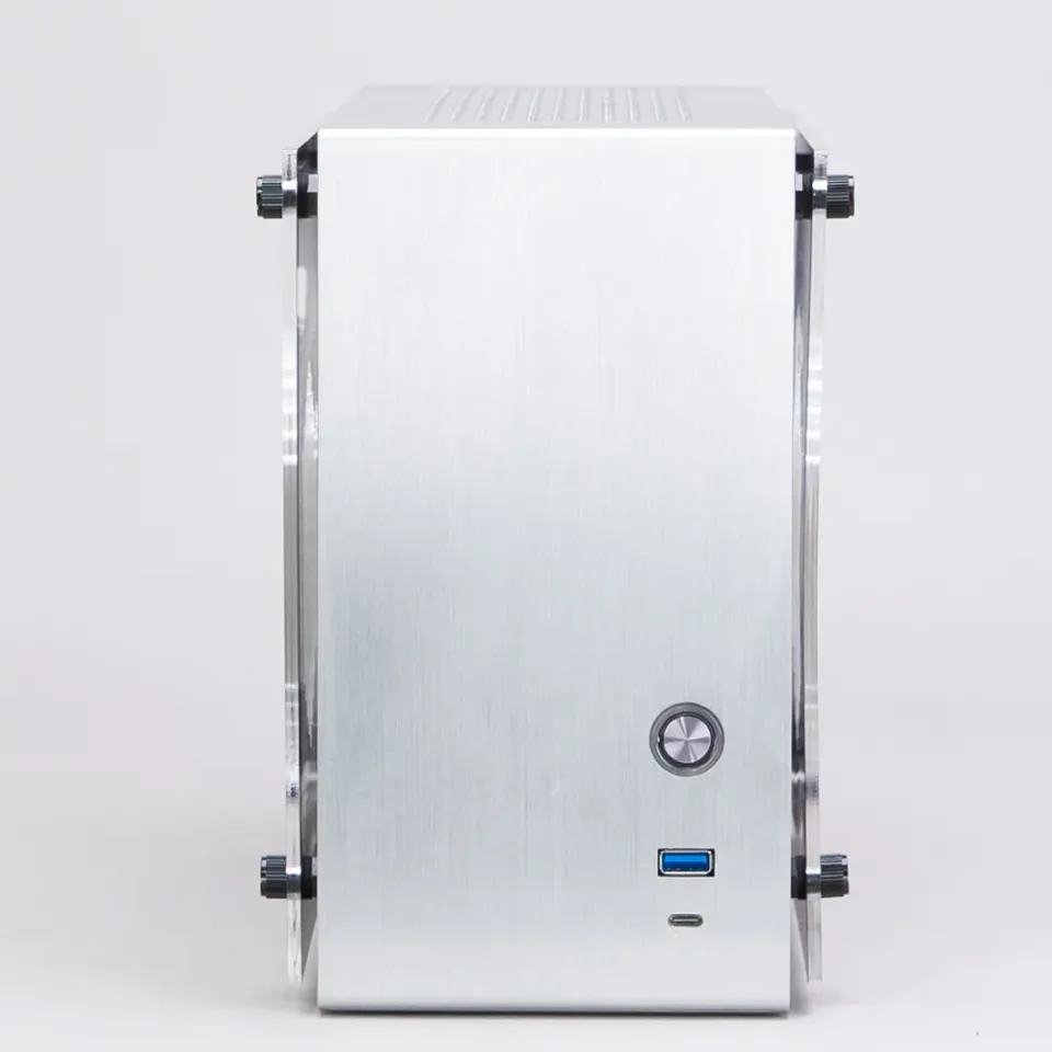 Zalman skříň M2 Mini / mini tower / ITX / 80 mm fan / USB 3.0 / USB 3.1 / riser card / prosklené bočnice / stříbrná