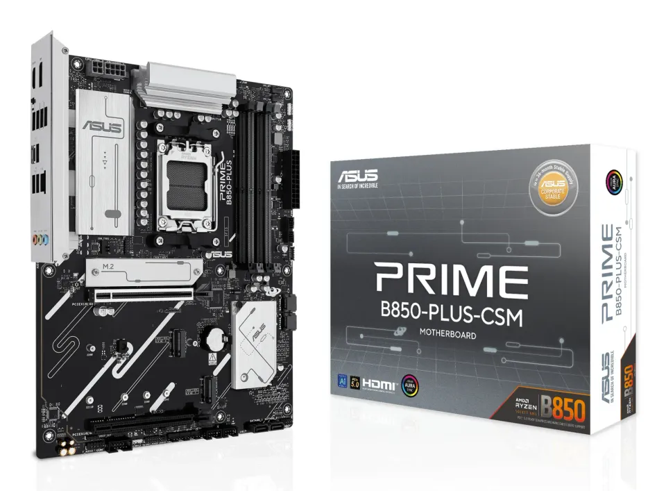ASUS MB Sc AM5 PRIME B850-PLUS-CSM, AMD B850, 4xDDR5, 1xDP, 1xHDMI, ATX