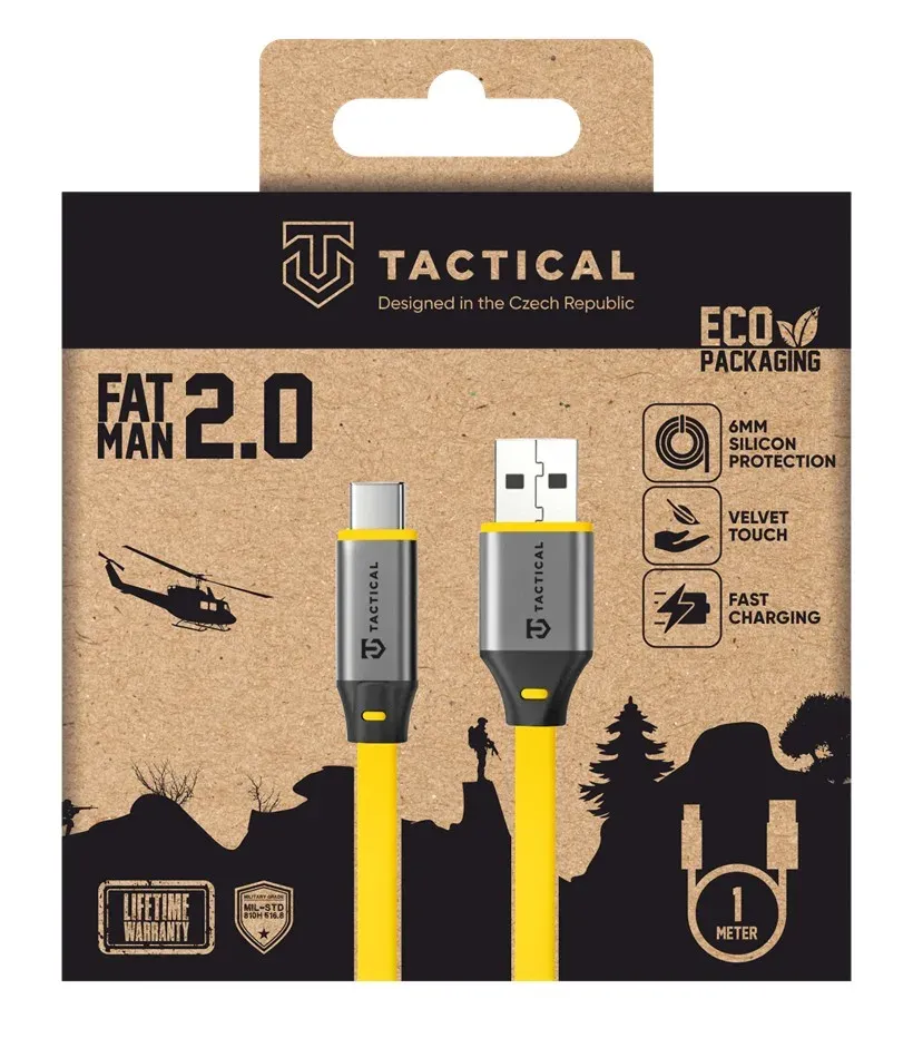 Tactical Fat Man 2.0 Cable USB-A/USB-C 1m Yellow
