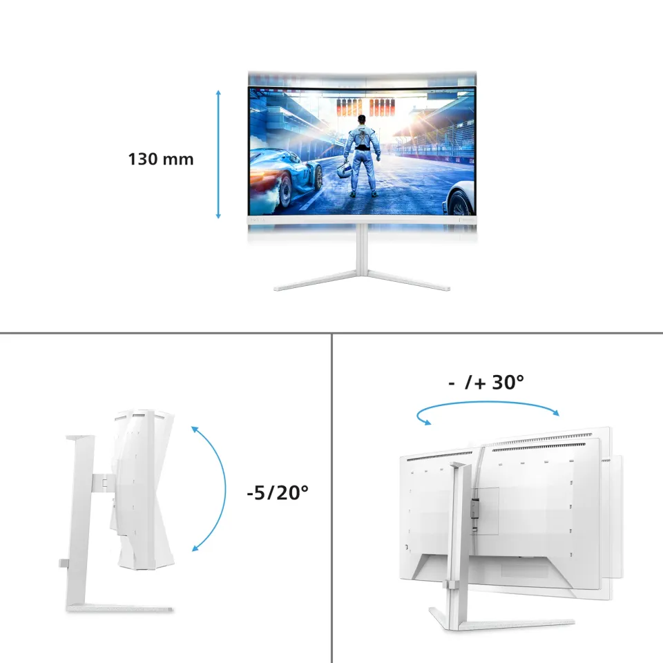 Philips Evnia/27M2C5501/26,5"/VA/QHD/180Hz/1ms/Bílá/3R