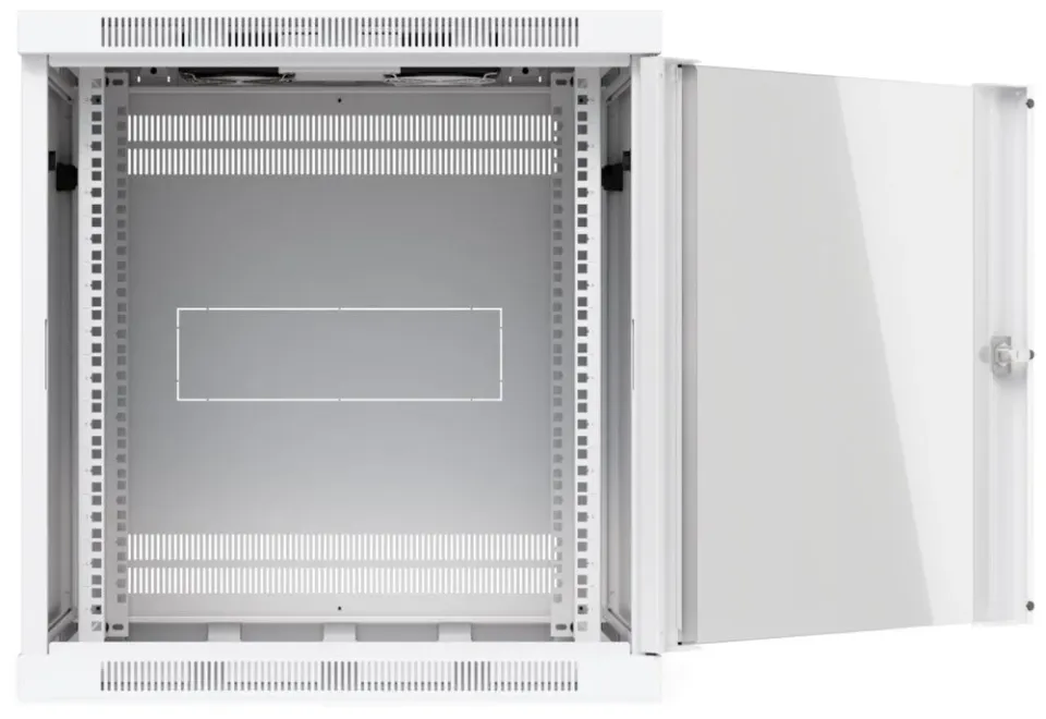 Ubiquiti UniFi 12U Rack Cabinet Wall 600 Glass - Nástěnný rozvaděč, výška 12U, ventilátory, prosklené dveře