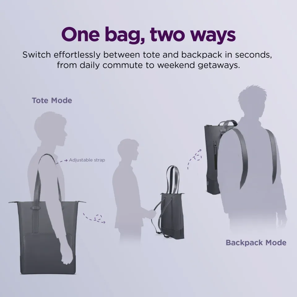 Lenovo 540 Convertible 16" Tote Backpack (Grey)
