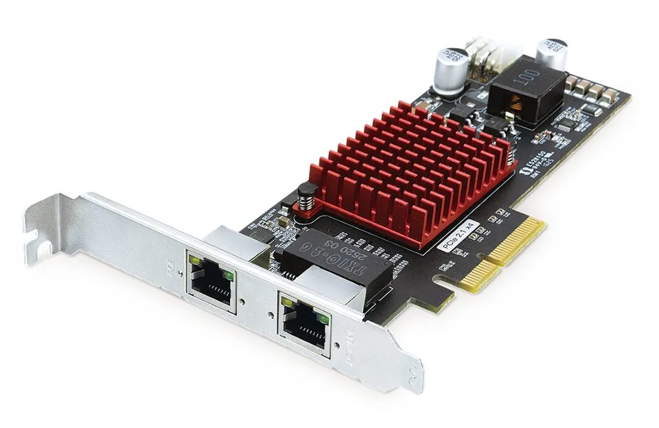 Planet ENW-9720P PCI-E x4 síťová karta, 2x 1Gb RJ-45, 2x PoE+ 802.3at 30W, -10 až +60st