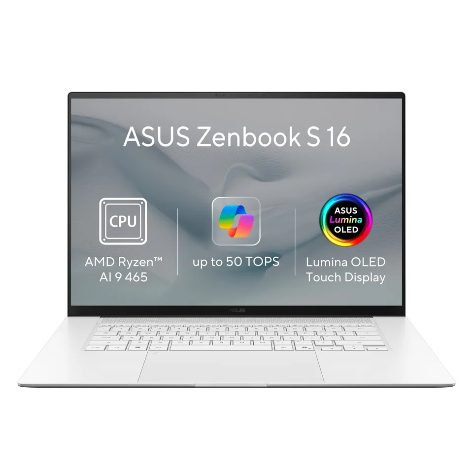 ASUS Zenbook S 16 OLED/UM5606GA-OLED528X/AI9-465/16"/2880x1800/T/32GB/1TB/AMD int/W11P/White/2R