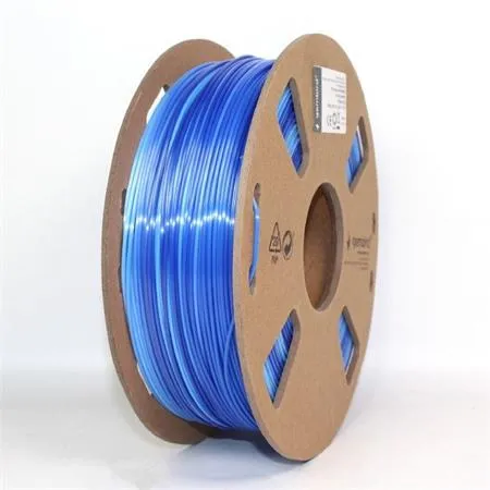 Gembird tisková struna (filament), PLA, 1,75mm, 1kg, silk ice, ledově modrá/tmav