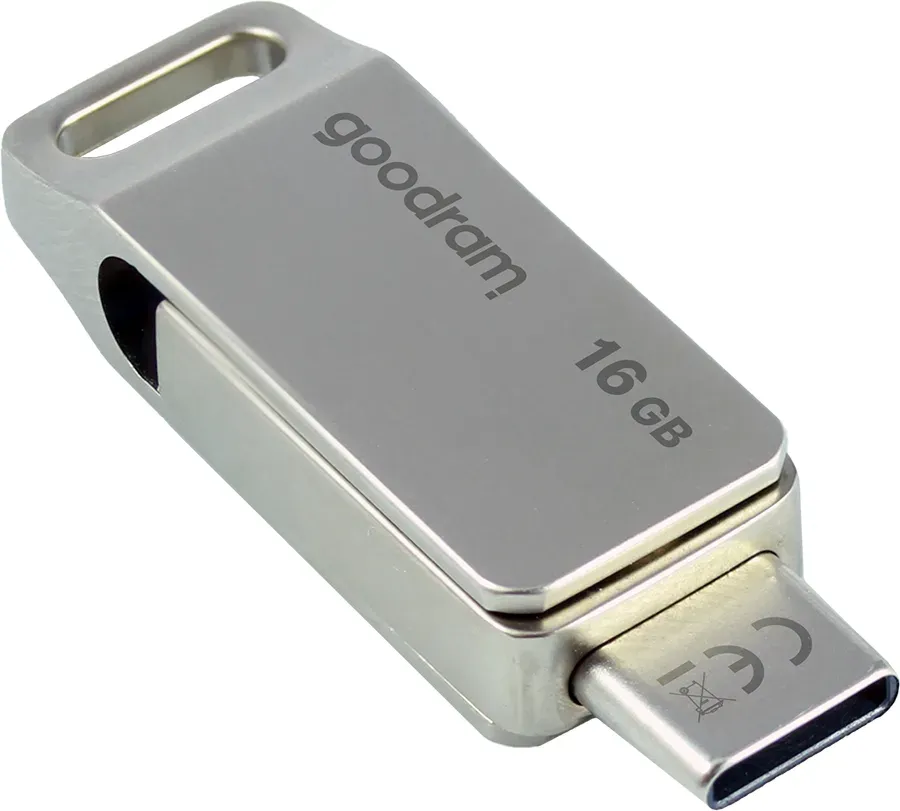 GOODRAM Flash Disk 16GB ODA3, USB 3.2, stříbrná