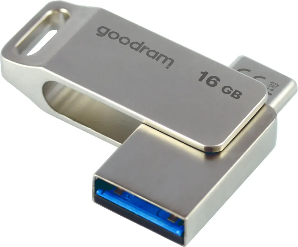 GOODRAM Flash Disk 16GB ODA3, USB 3.2, stříbrná