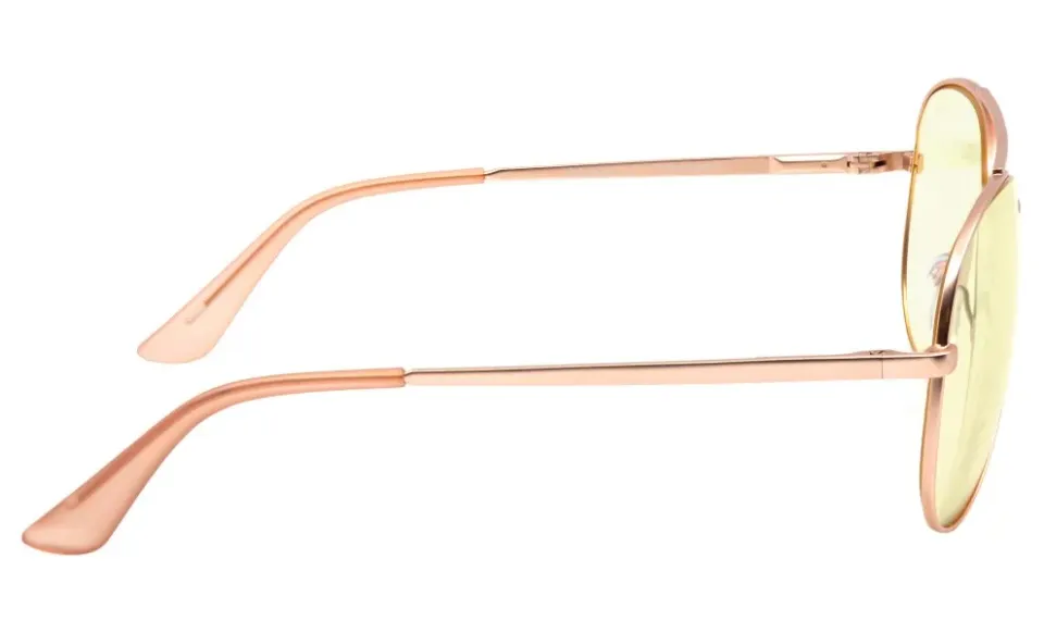 GUNNAR kancelářske/herní brýle MAVERICK ROSE GOLD * jantárová skla * BLF 65 * GUNNAR focus