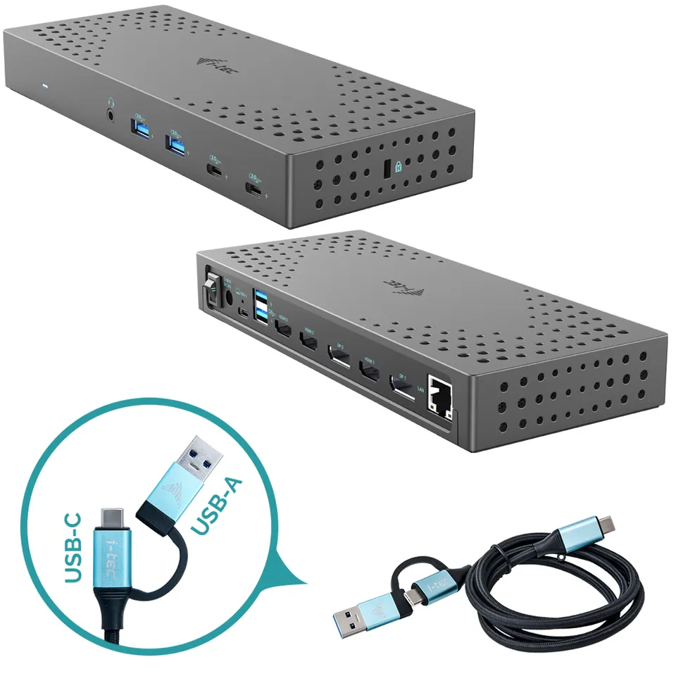 I-tec USB 3.0 / USB-C / Thunderbolt, 3x 4K Docking Station Gen 2 + Power Deliver