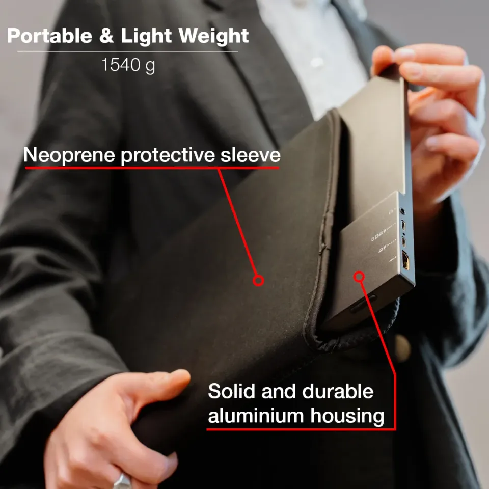Verbatim PMT-17 Portable Touchscreen Monitor 17.3" Full HD 1080p Metal Housing Přenosný dotykový monitor