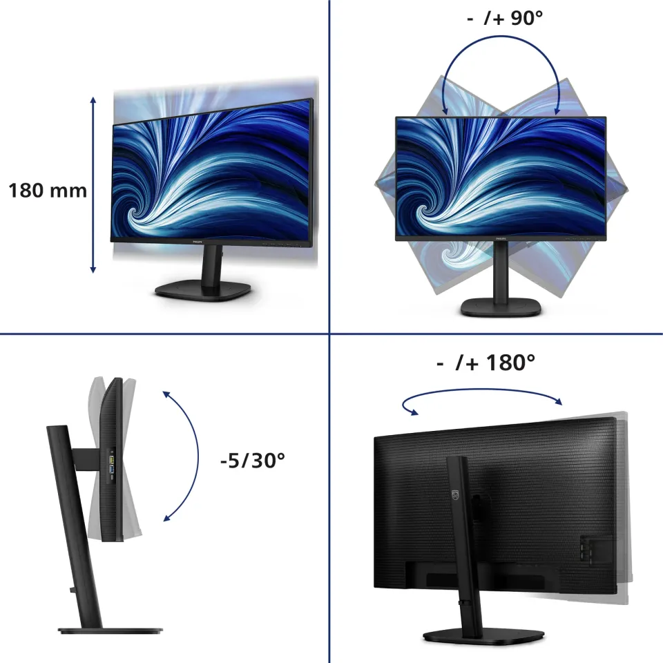 Philips LCD 24B2U3301D 24" IPS 16:10/1920x1200@100Hz/4ms/300cd/HDMI/DP/5xUSB/USB
