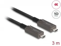 Delock Aktivní optický kabel USB-C Video + Data + PD, délka 3 m
