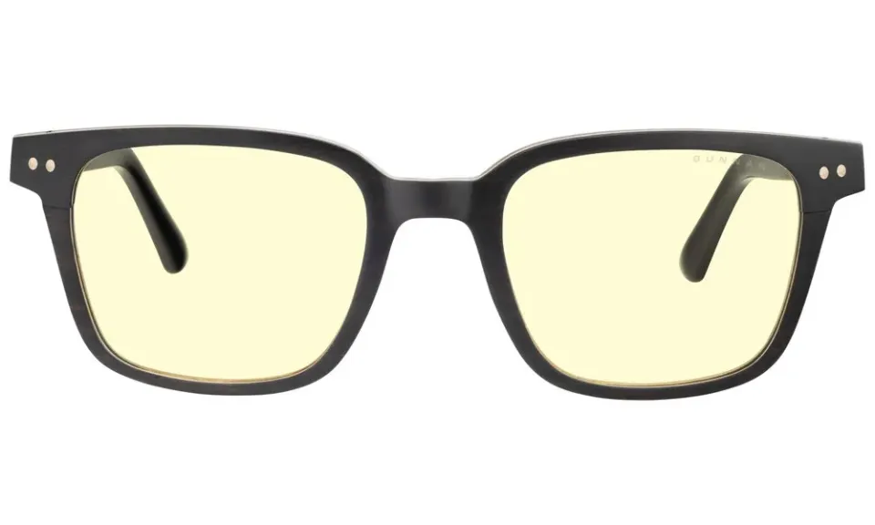 GUNNAR kancelářske/herní brýle MUIR EBONY * jantárová skla * BLF 65 * GUNNAR focus