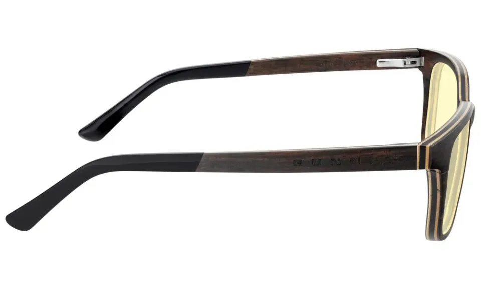 GUNNAR kancelářske/herní brýle MUIR EBONY * jantárová skla * BLF 65 * GUNNAR focus