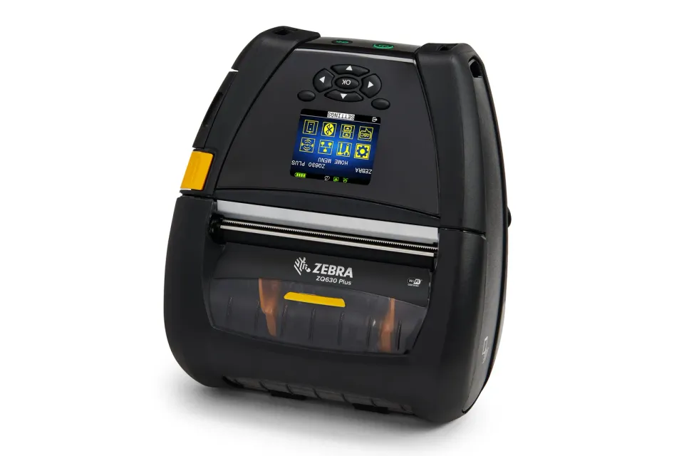 Zebra ZQ630 Plus – mobilní tiskárna štítků a účtenek 4", 203 dpi, barevný displej, Wi-Fi, Bluetooth, USB