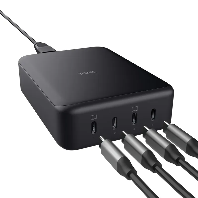 TRUST napájecí adaptér MAXO 240W 4-PORT USB-C DESK CHARGER