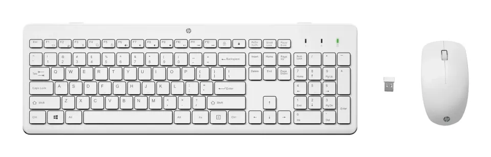 HP 230 Wireless Mouse and Keyboard Combo (White) CZ/SK - bezdrátová klávesnice a myš