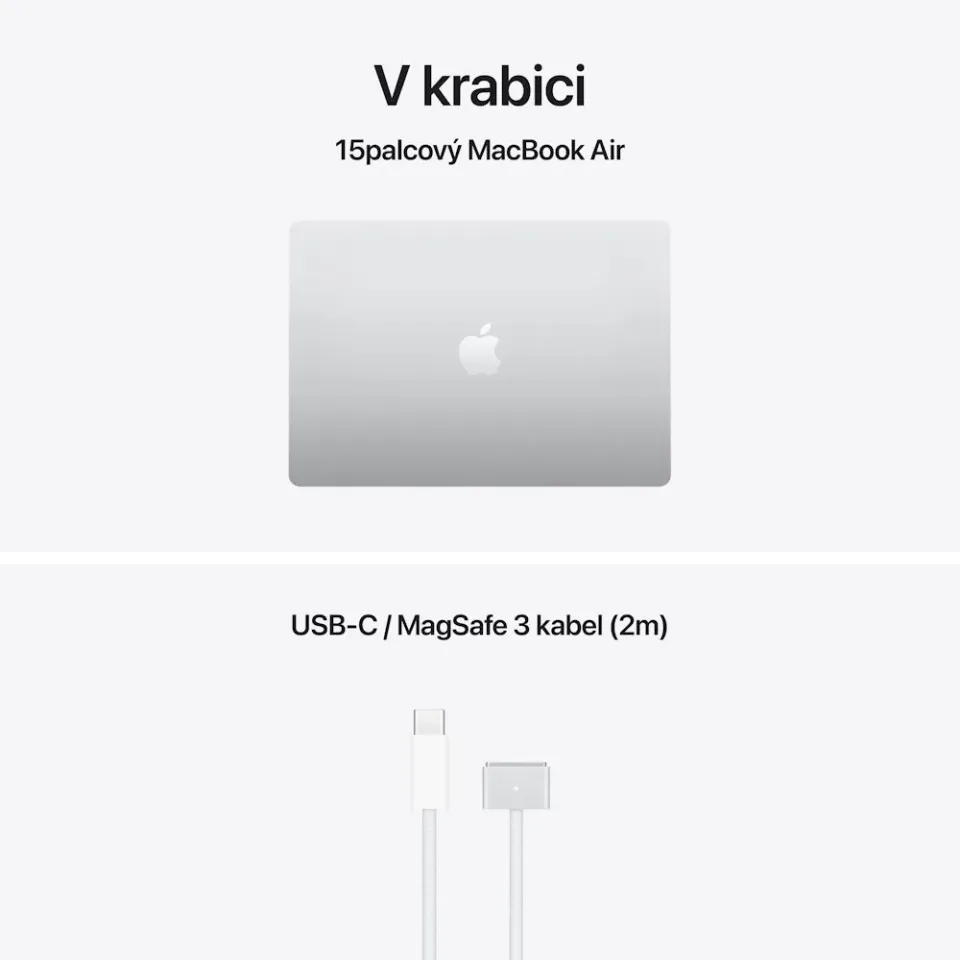 Apple MacBook Air 15'' (2026) / M5 / 15,3" / 10C CPU / 10C GPU / 16GB RAM / 512GB SSD / Stříbrný