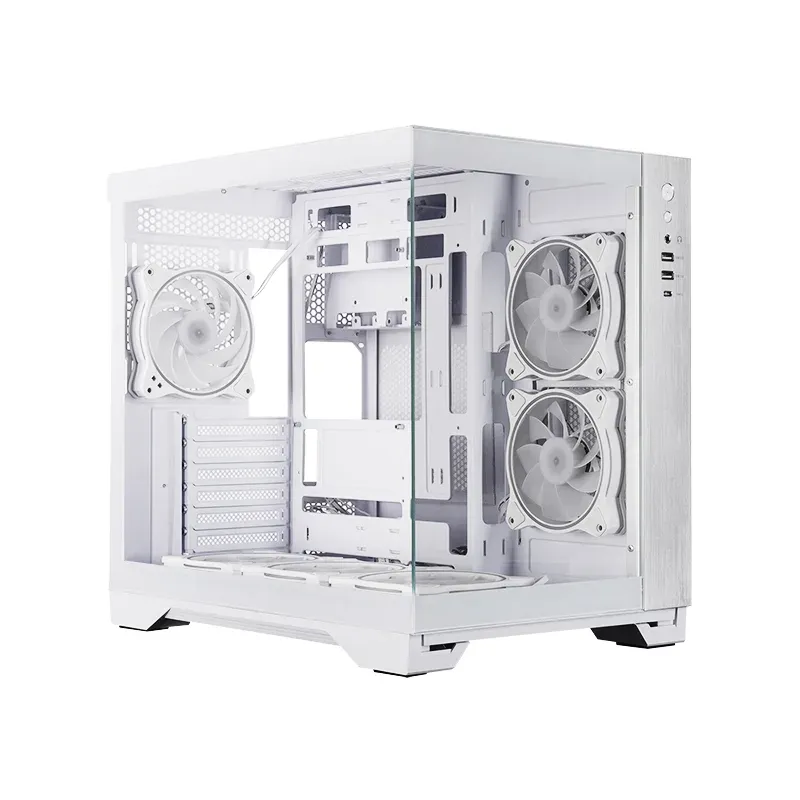 CHIEFTEC Visio / ATX / dvoukomorová / 6x120mm ARGB fan / 2xUSB 3.0 / USB-C / tvrz.sklo / bílá
