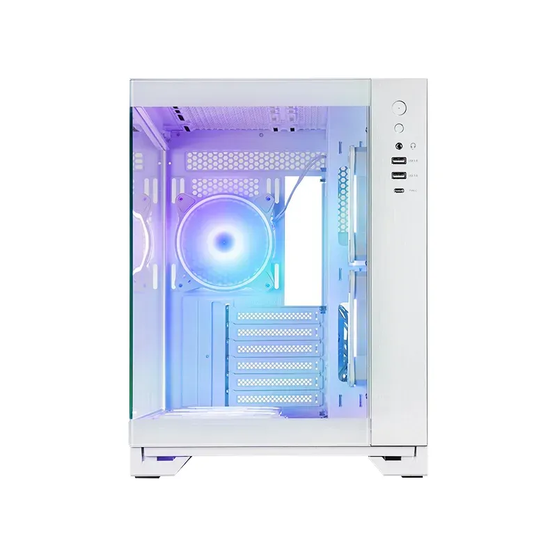 CHIEFTEC Visio / ATX / dvoukomorová / 6x120mm ARGB fan / 2xUSB 3.0 / USB-C / tvrz.sklo / bílá