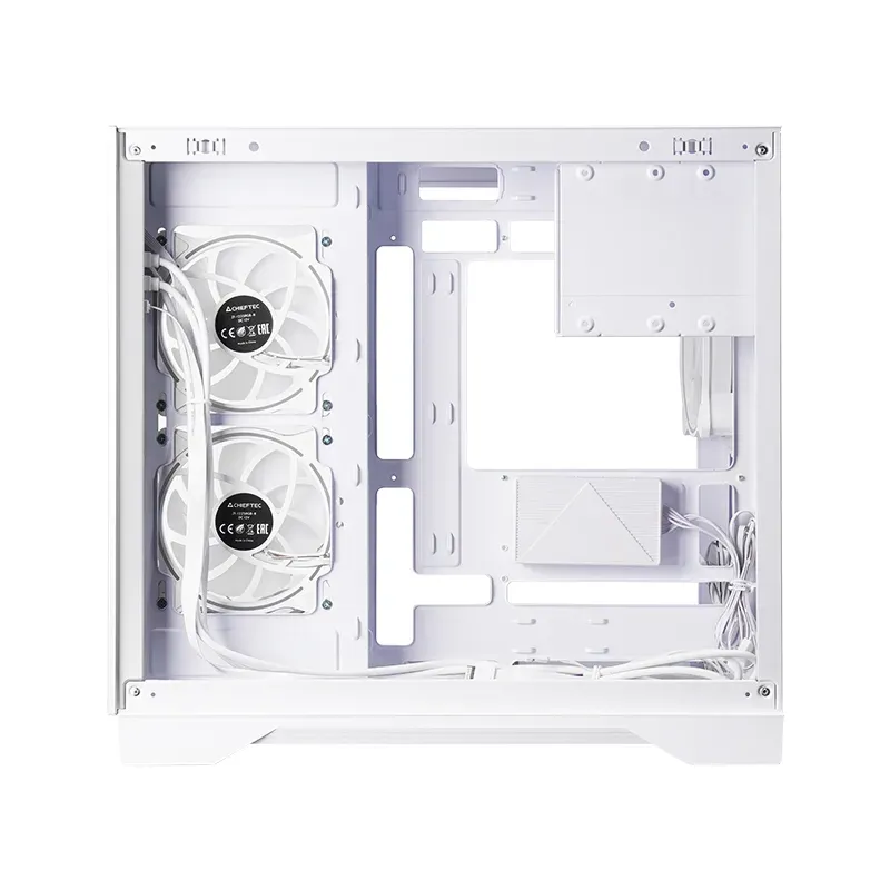 CHIEFTEC Visio / ATX / dvoukomorová / 6x120mm ARGB fan / 2xUSB 3.0 / USB-C / tvrz.sklo / bílá