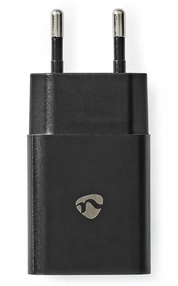 NEDIS síťová nabíječka/ 12 W/ 5 V/ 2.4 A/ rychlé nabíjení/ USB-C/ USB-A/ černá/ kabel 1m