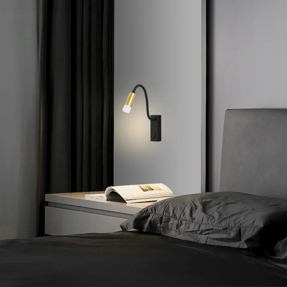 IMMAX GOAL designové nástěnné LED svítidlo, vypínač, 3W, černo-zlaté