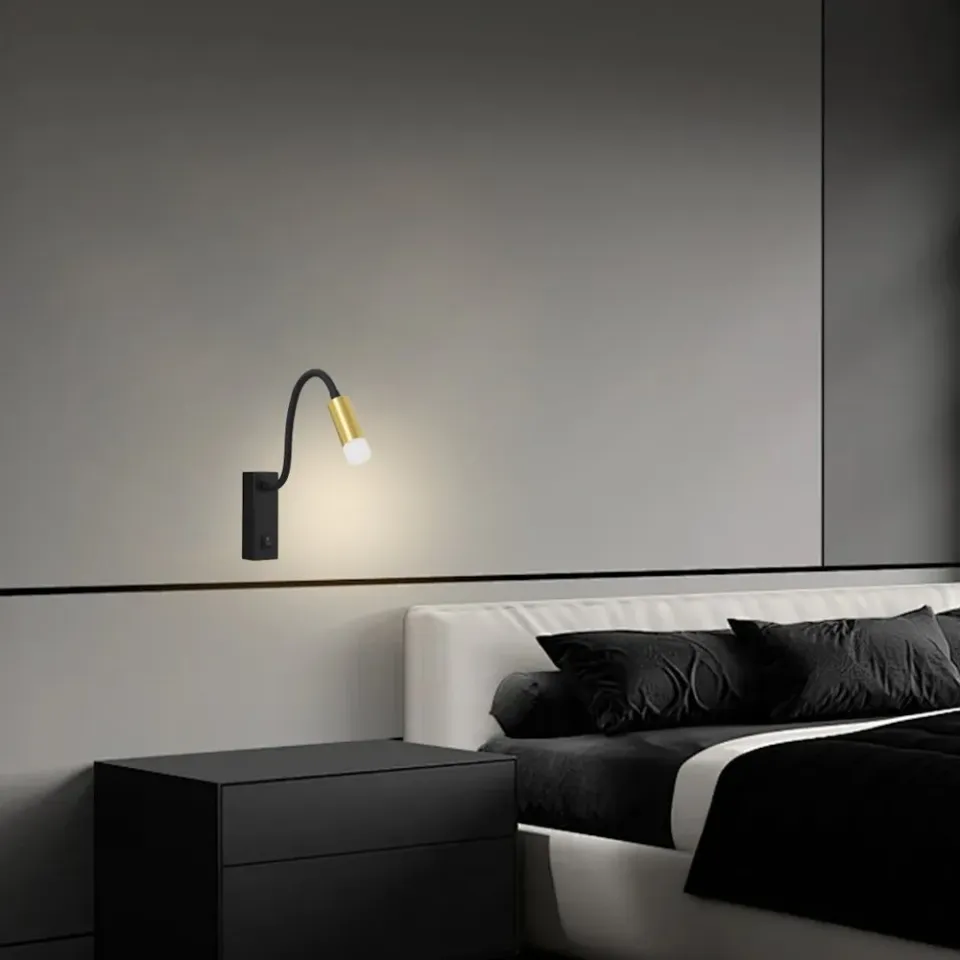 IMMAX GOAL designové nástěnné LED svítidlo, vypínač, 3W, černo-zlaté